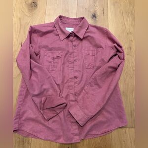 Women’s Liz Claiborne Button-Up Shirt, rose color. Size L